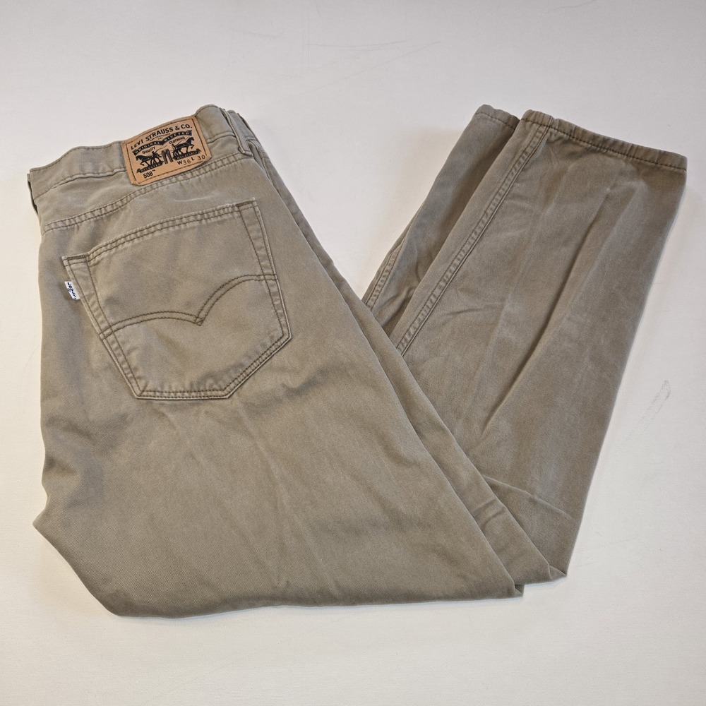 Levi's 508 Khaki Jeans 100% Cotton W36 L‎ 30